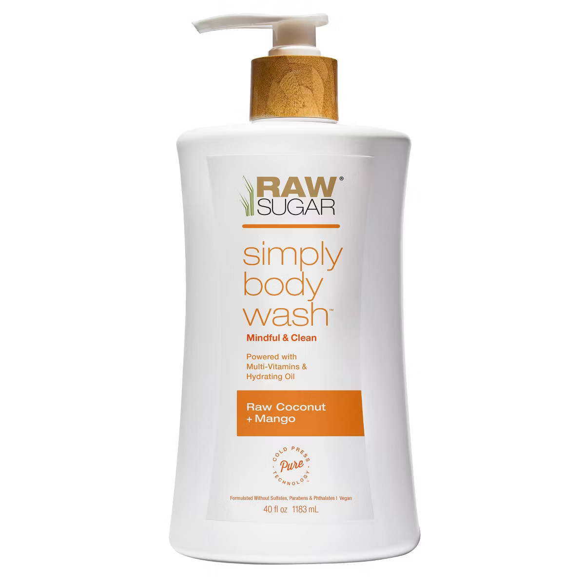 Raw Sugar Body Wash Pump Raw Coconut + Mango - 40 fl oz | Target