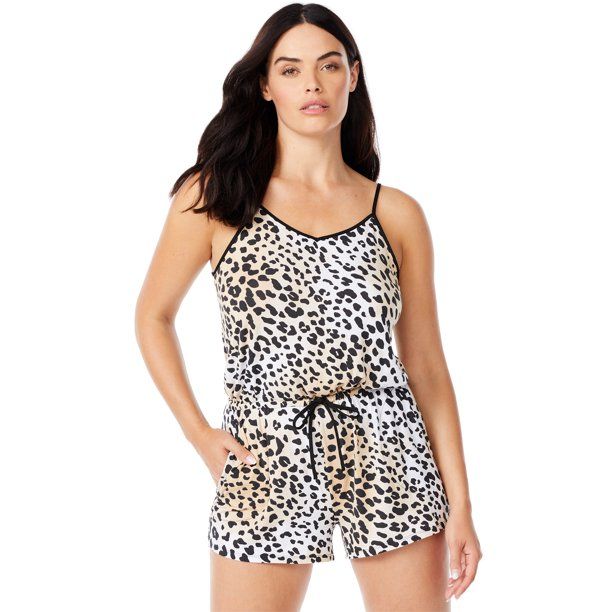 Sofia Intimates by Sofia Vergara Women's and Women's Plus Knit Cami Romper | Walmart (US)