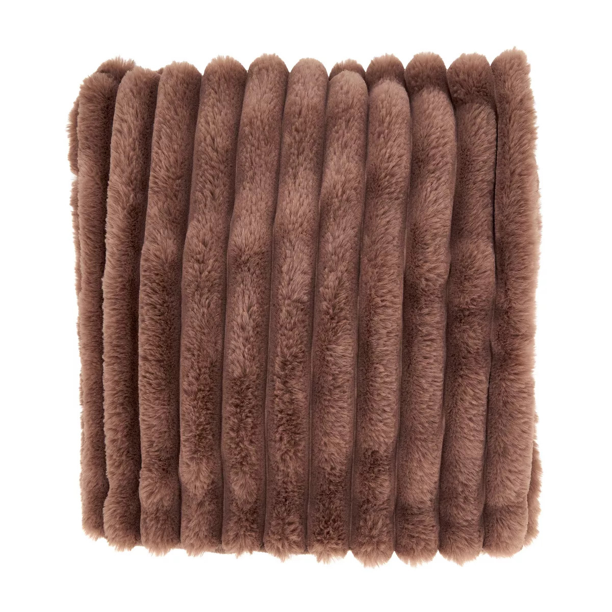 Saro Lifestyle Cozy Comfort Faux Rabbit Fur Throw, 50"x60", Brown | Target