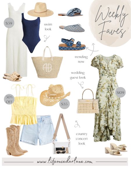 Weekly Faves- check out what we are loving! From new arrivals, sales, swimsuits and more! Loving this cute country concert look & this gorgeous dress is perfect for an upcoming wedding!

#swimlook #weddingguest #countryconcert #swimsuits #nashvilleoutfit


#LTKSwim #LTKSaleAlert #LTKFindsUnder100