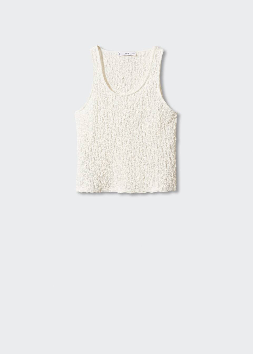 Textured cotton top | Mango Canada