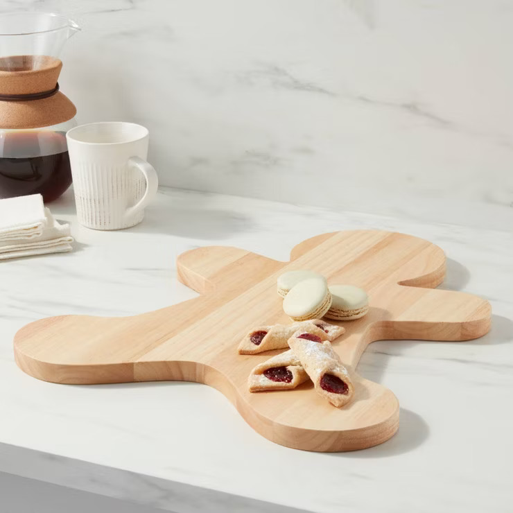 17" x 14" Wood Gingerbread Man Serving Board - Wondershop™ | Target