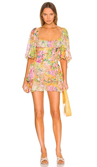 Nina Mini Dress in Yellow | Revolve Clothing (Global)
