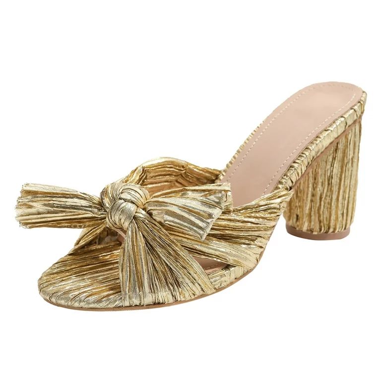 CBGELRT Womens Sandals Gold Wedges Shoes for Women Sandals Women's Summer Thick Heel High Heel Bo... | Walmart (US)