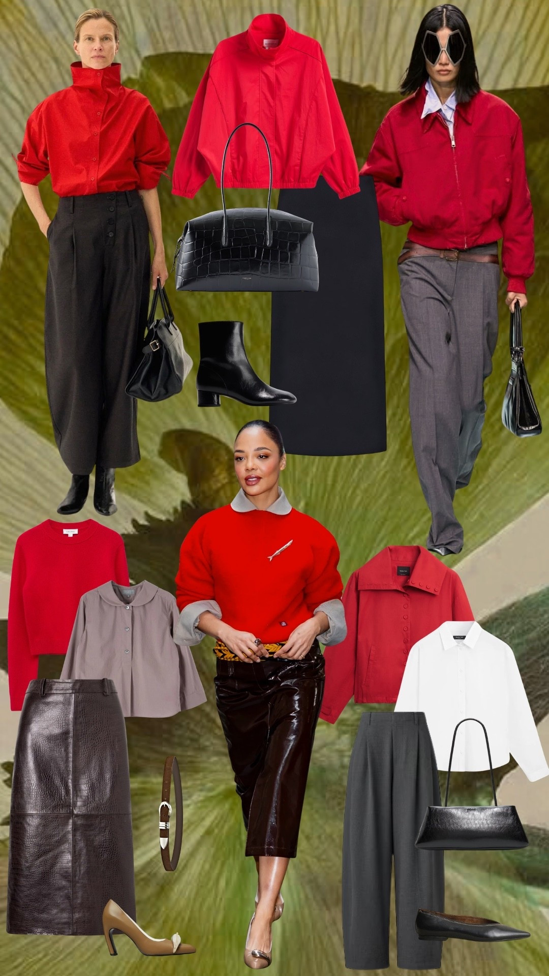 Office Wear, With a Twist

Classic workwear gets a sharper update with bold red, charcoal tailoring, polished leather and clean structured shapes. Simple office staples feel instantly more modern when strong colour is mixed with sleek trousers, midi skirts and minimal accessories.

office wear, workwear, office outfit, modern workwear, red and grey, tailored trousers, midi skirt, leather skirt, workwear style, polished dressing, smart casual, autumn office style, chic workwear, outfit inspiration, fashion edit

#LTKuk #LTKautumn #LTKworkwear