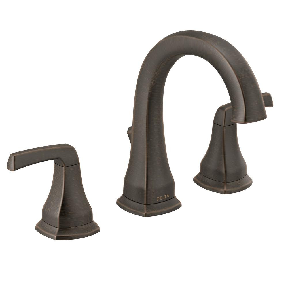 Delta Portwood 8 in. Widespread 2-Handle Bathroom Faucet in Venetian Bronze | The Home Depot