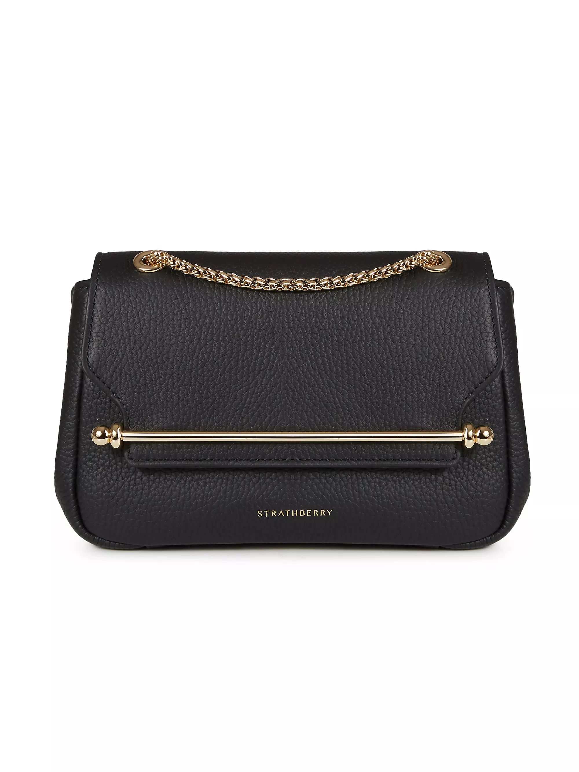 Shop Strathberry East/West Mini Leather Shoulder Bag | Saks Fifth Avenue | Saks Fifth Avenue