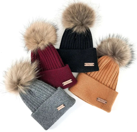 Knitted Pom Pom Toque | Etsy | Etsy (CAD)