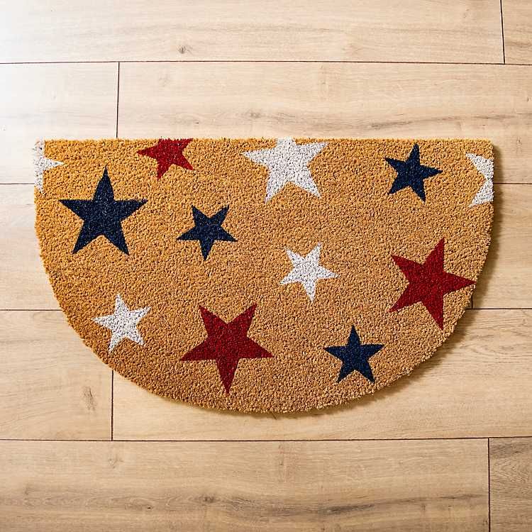 Red, White, and Blue Stars Half Round Doormat | Kirkland's Home