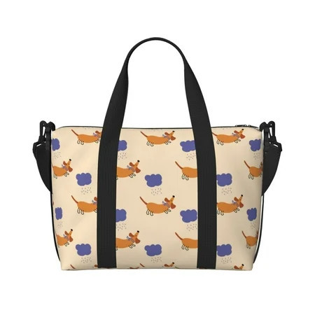 Laptop Tote Bag for Women Work - Dachshund Dog Puppy Clouds Gym Bag for Women Men Personal Item Crossbody Travel Bags for Women Men Carry On Overnight Weekender Bags for Women Travel | Walmart (US)