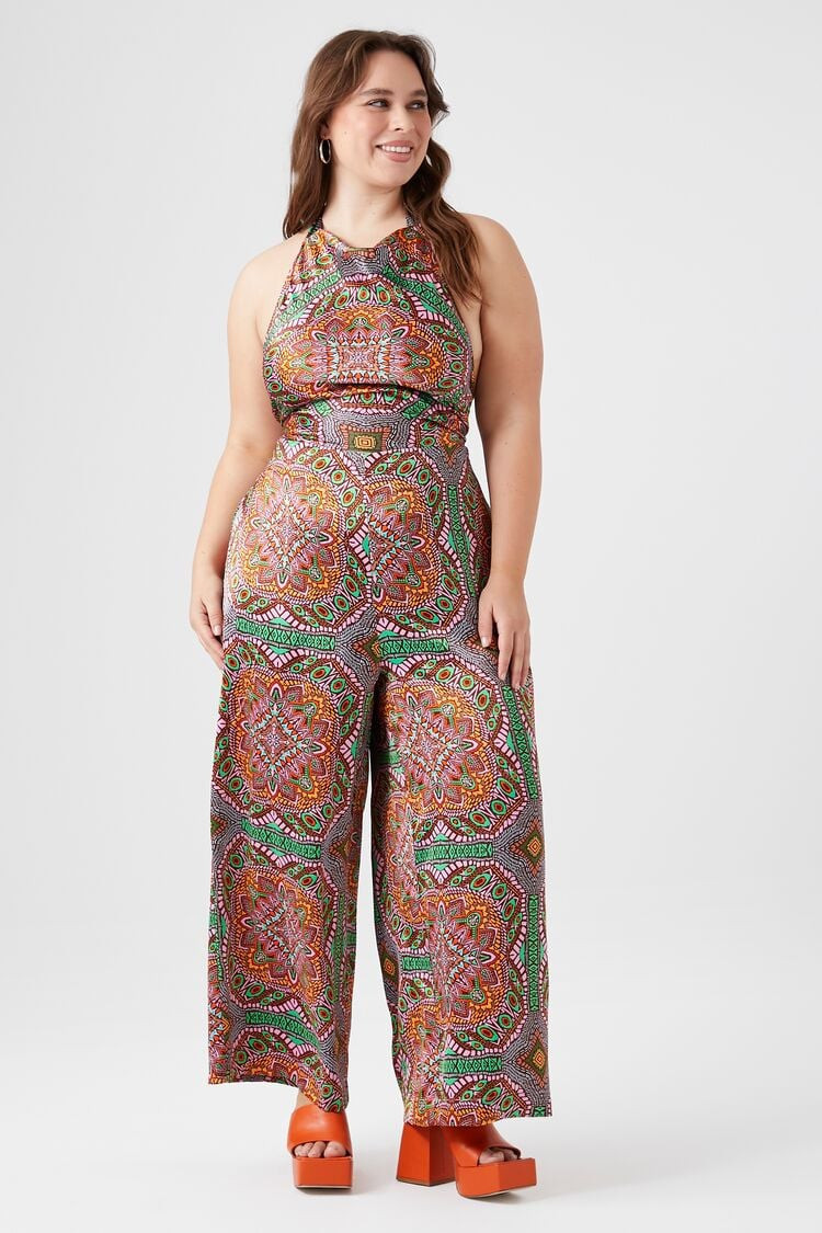 Plus Size Ornate Print Top & Pants Set | Forever 21 (US)