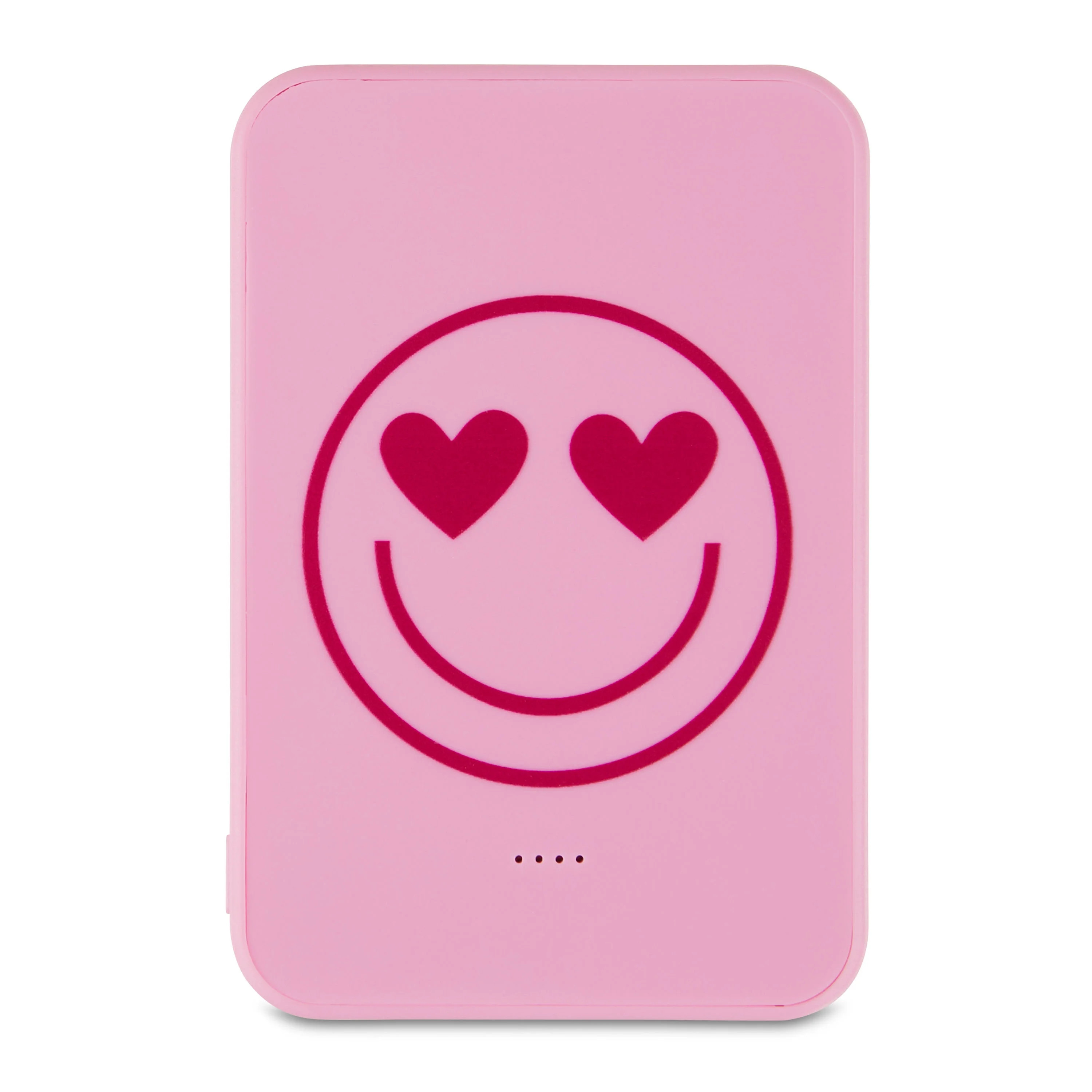 Way To Celebrate! Valentine's Day Smiley Face Pink Power Bank | Walmart (US)