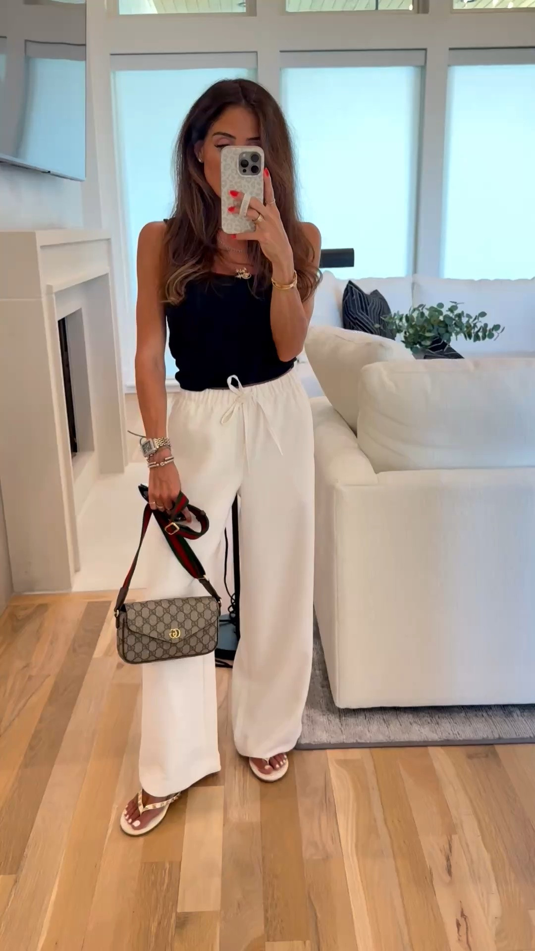 The best non wrinkle pants size 2XS Gucci bag that’s convertible ribbed tank comfy sandals that have memory foam and rockstud summer transitional fall outfit petite friendly

#LTKootd #LTKSaleAlert #LTKPetite