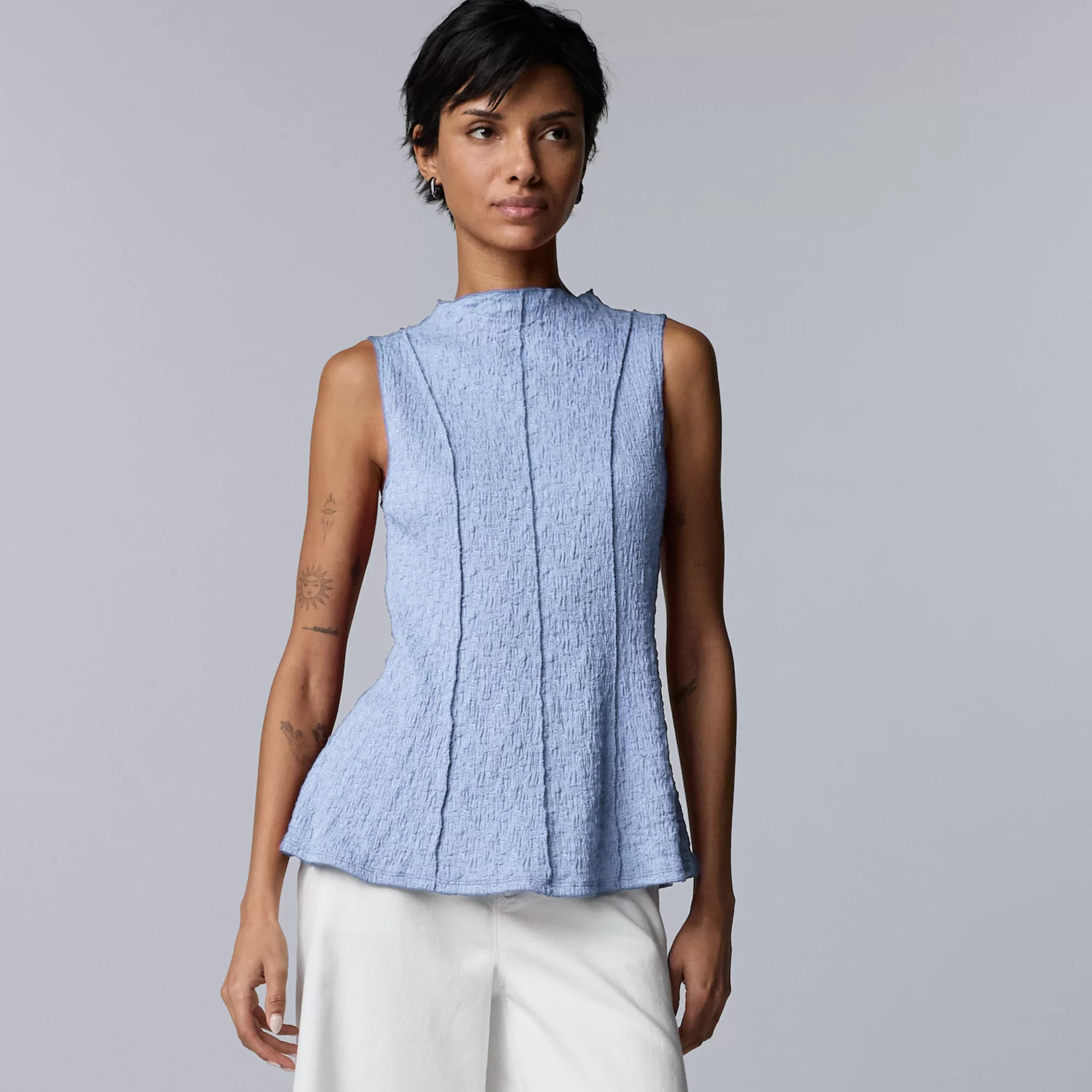 Women's Simply Vera Vera Wang Funnel Neck Pucker Top | Kohl's