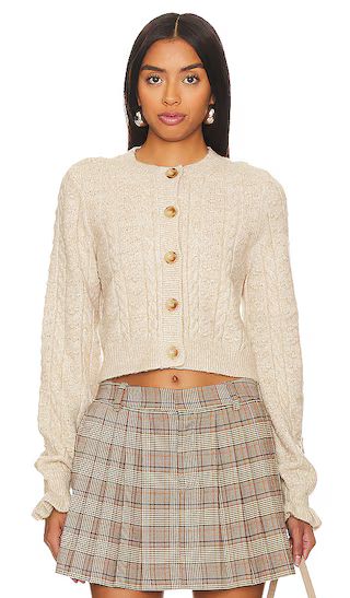 Palmira Cropped Cable Cardigan | Revolve Clothing (Global)