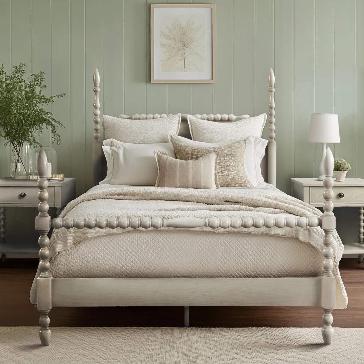 Beckett Solid Wood Low-Profile Bed Frame with Spindle Design | Wayfair North America