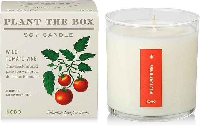 KOBO Wild Tomato Vine Candle with Plantable Box (9 oz) | Plant The Box Collection, 100% Pure Soy ... | Amazon (US)
