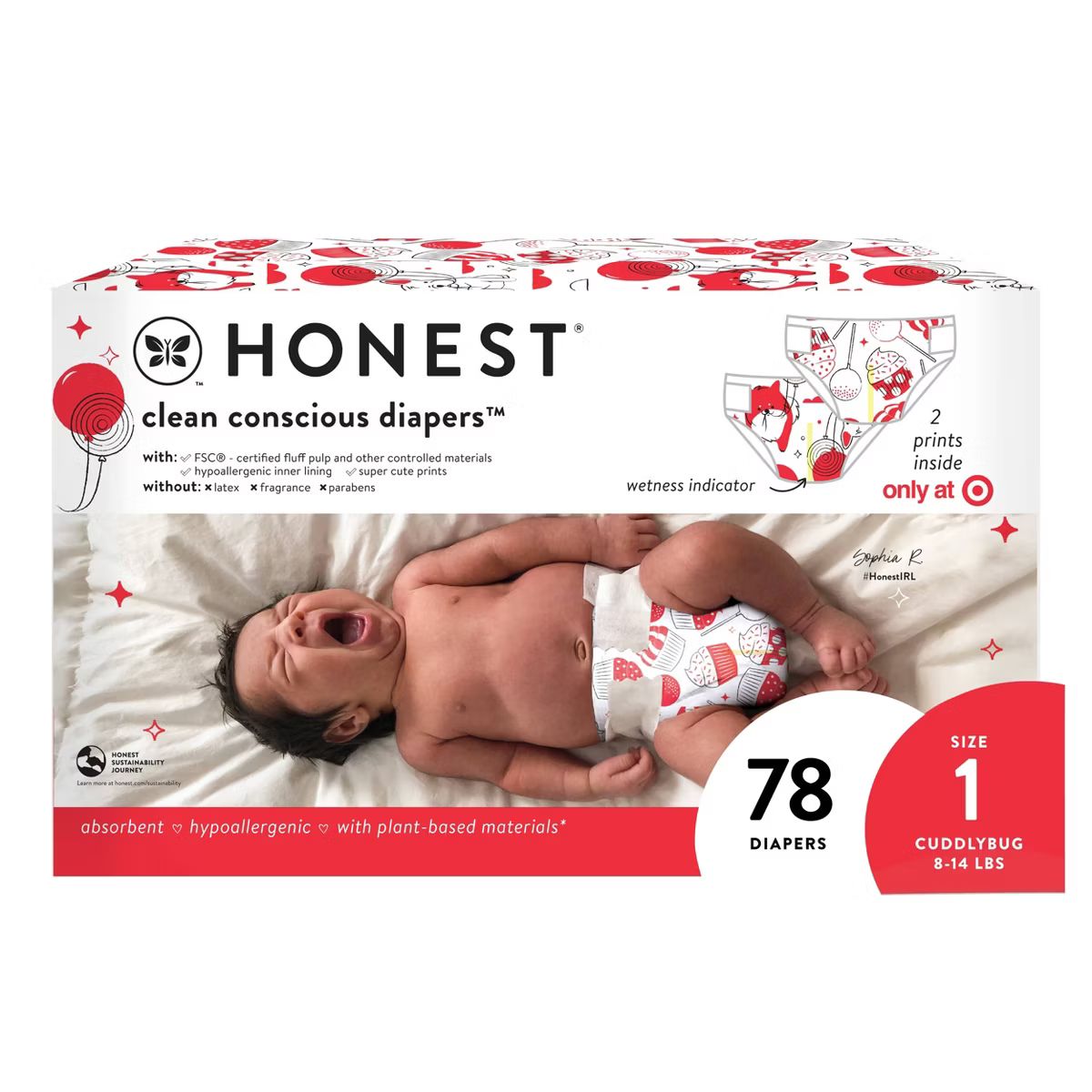 The Honest Company Clean Conscious Disposable Diapers In-RED-Ibly Delicious & So Fetch | Target