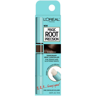 L'Oreal Paris Magic Root Precision Temporary Gray Concealer - Medium Brown - 0.05 fl oz | Target