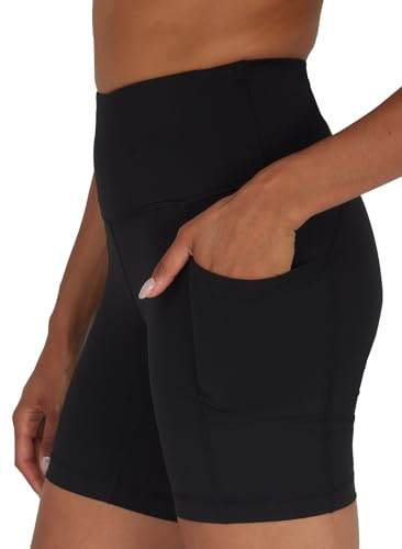 Yogalicious Womens High Waisted Biker Shorts Workout Running Spandex Yoga Shorts 3.5", 5", 7", 9" - Black 7" - Small | Amazon (US)
