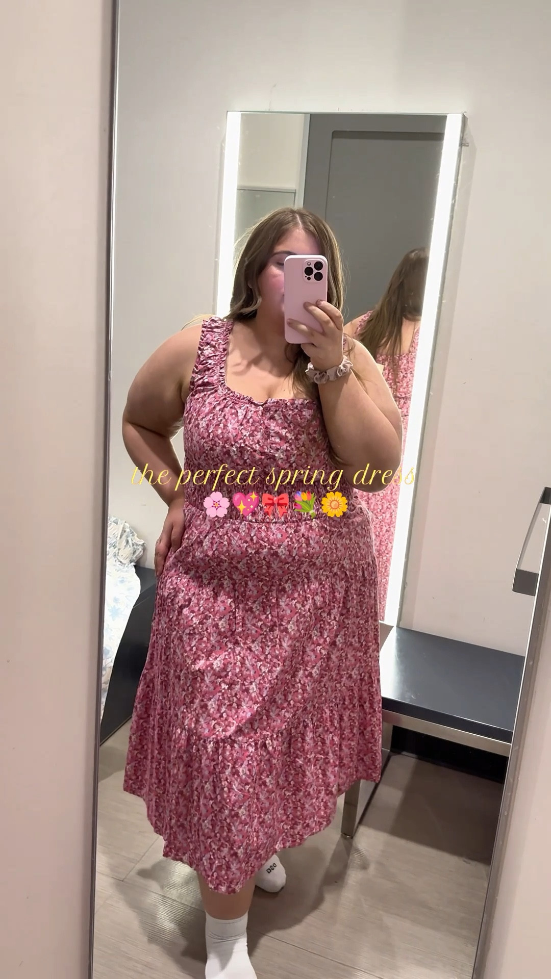 The prettiest spring dress from Target 🌸
This pink floral midi has the most flattering defined waist and a soft ruched skirt that makes it feel so flowy and feminine. It honestly looks way more expensive than it is. Wearing an XXL and it fits beautifully for curvy bodies. Perfect for spring events, brunch, showers, or everyday romantic outfits 💗

#LTKPlusSize #LTKMidsize #LTKSpringSale