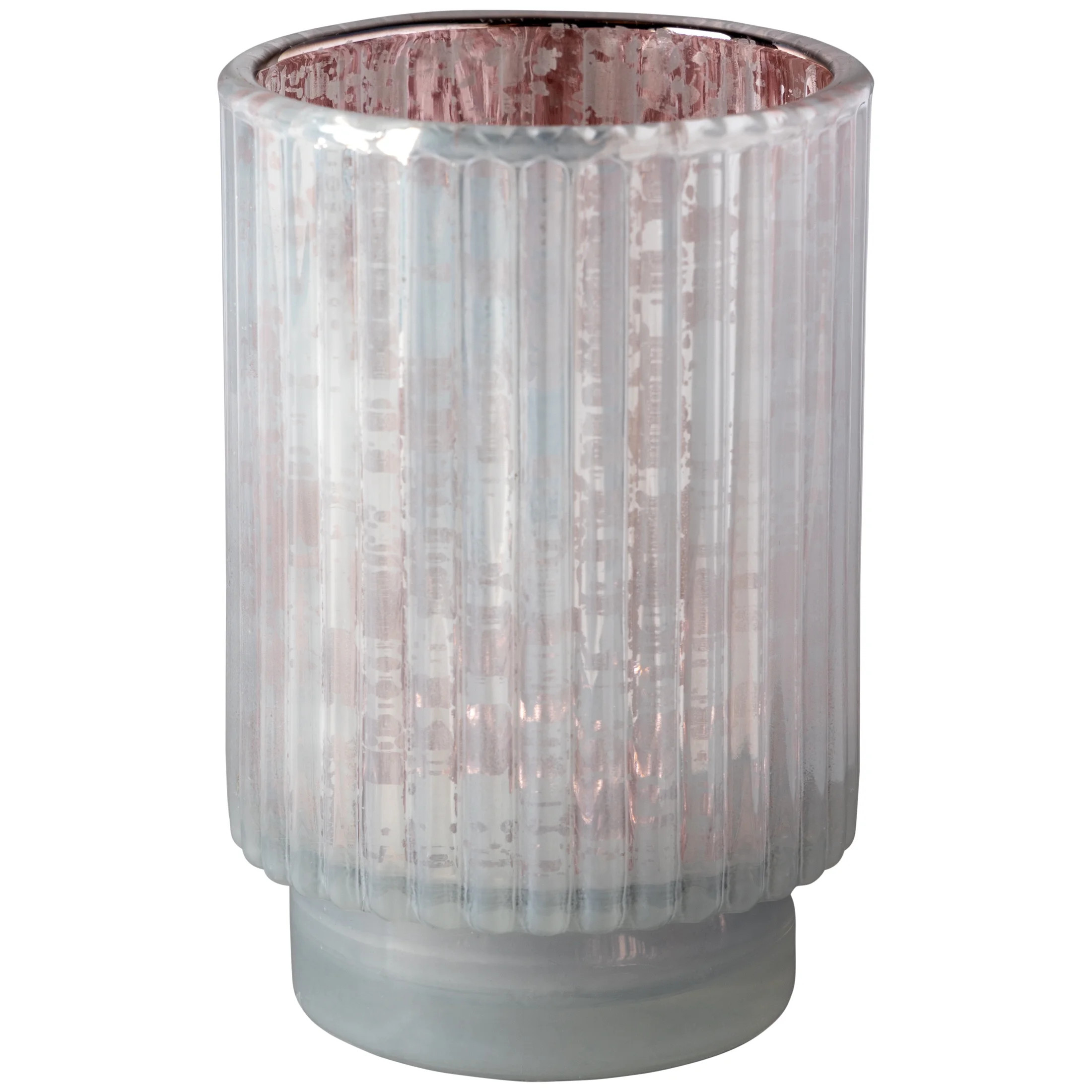 My Texas House Blush Ribbed Glass Votive Candle Holder, 5.12 in | Walmart (US)