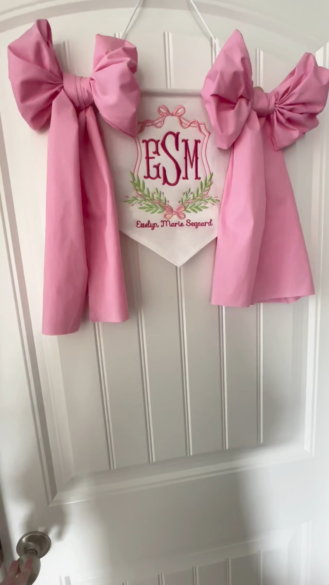 Baby girl pink Charleston inspired nursery details 
