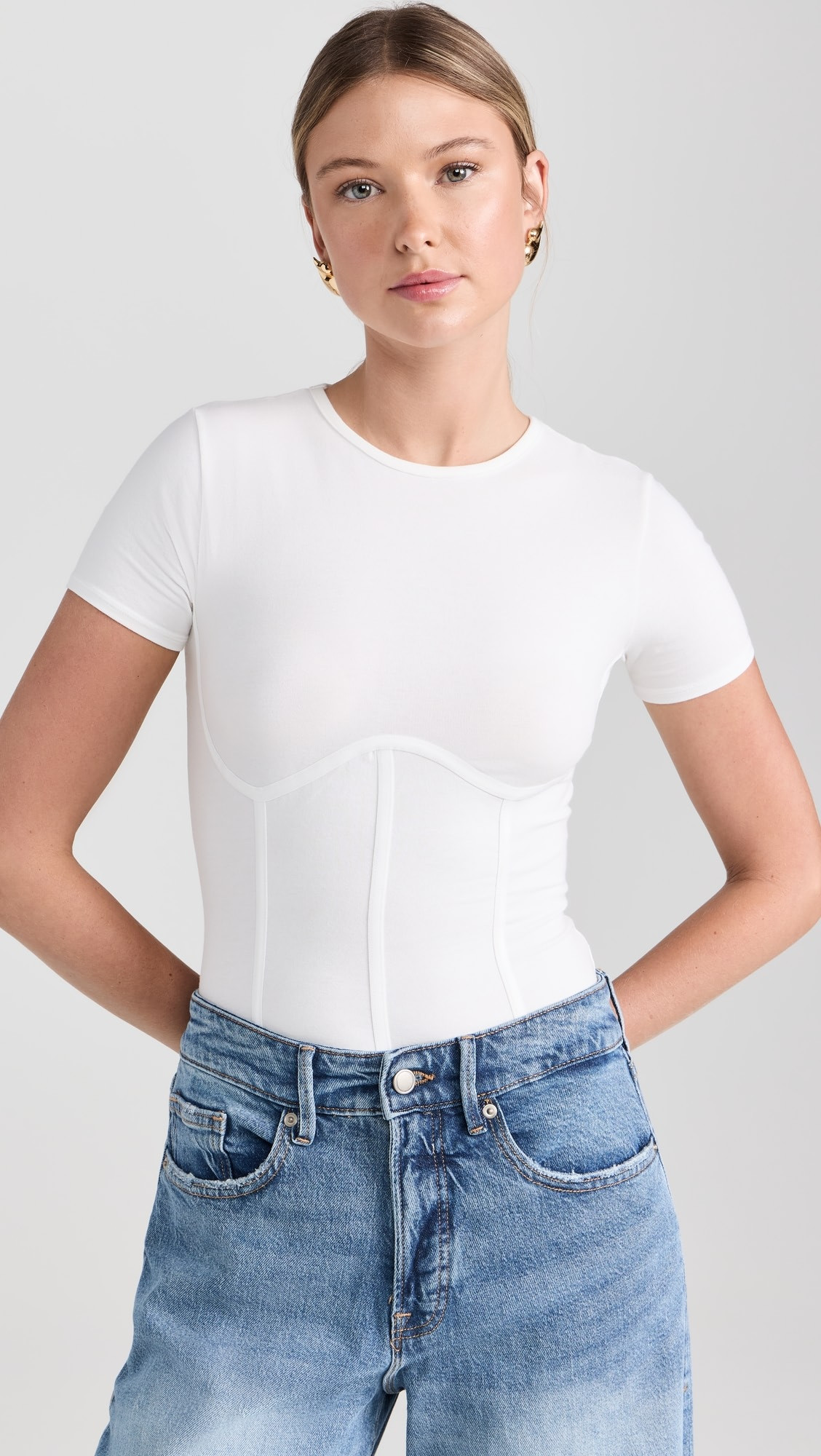 Cotton T-Shirt Thong Bodysuit | Shopbop