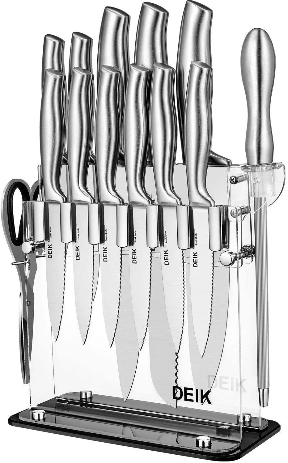 Deik Knife Set High Carbon Stainless Steel Kitchen Knife Set 14 Pieces Super Sharp Cutlery Knife ... | Walmart (US)