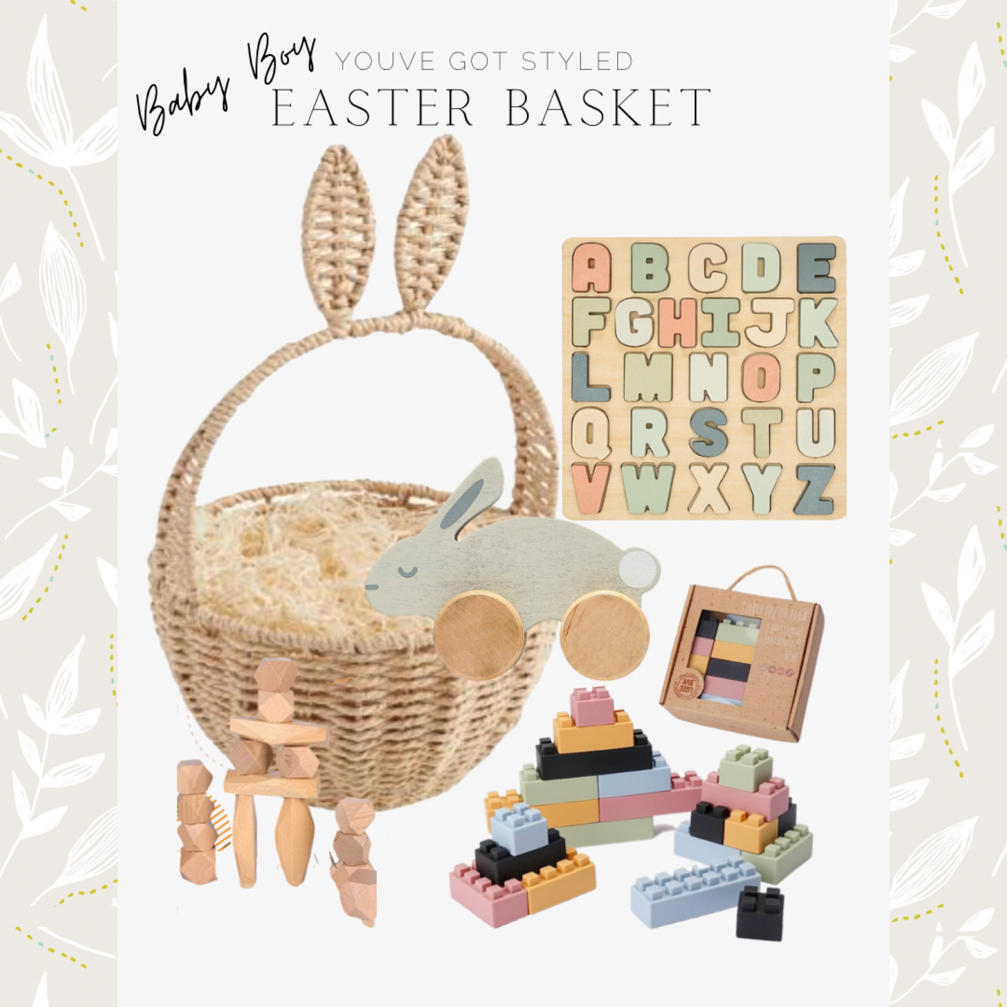 A little baby boy Easter basket inspo for ya! These items are beautiful and neutral enough it can honestly be gender neutral! 

#LTKhome #LTKSeasonal #LTKkids