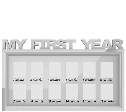 Lavish Home My First Year Keepsake Frame for 12Months - QVC.com | QVC