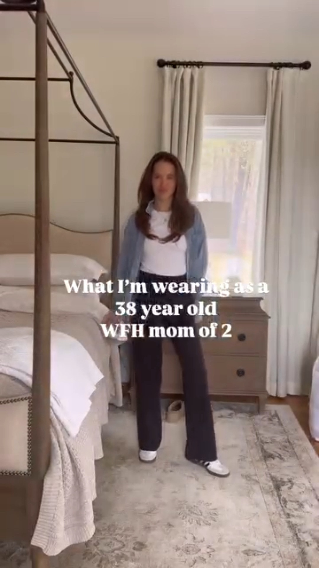 Easy millennial mom outfit idea. These “trousers” are actually yoga pants and they are so beyond comfortable and flattering! I’m wearing a size XS in the pants, and size S in shirts. Wearing true sneaker size in sambas. 

Adidas sambas outfit, denim shirt outfit, mom outfit, yoga pants outfit, school drop off outfit  



#LTKSeasonal #LTKOver40 #LTKootd