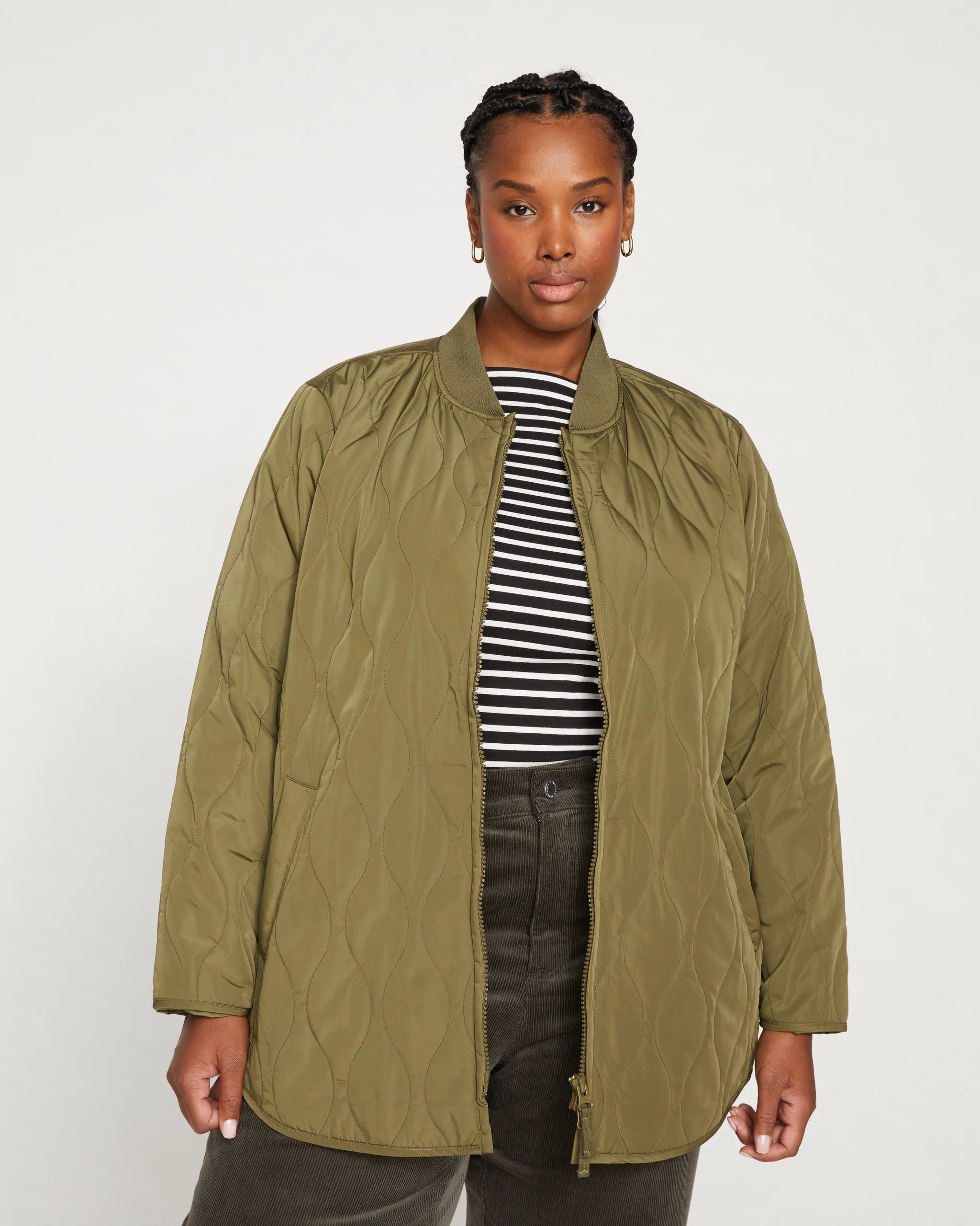 Hudson Quilted Coat - Ivy | Universal Standard