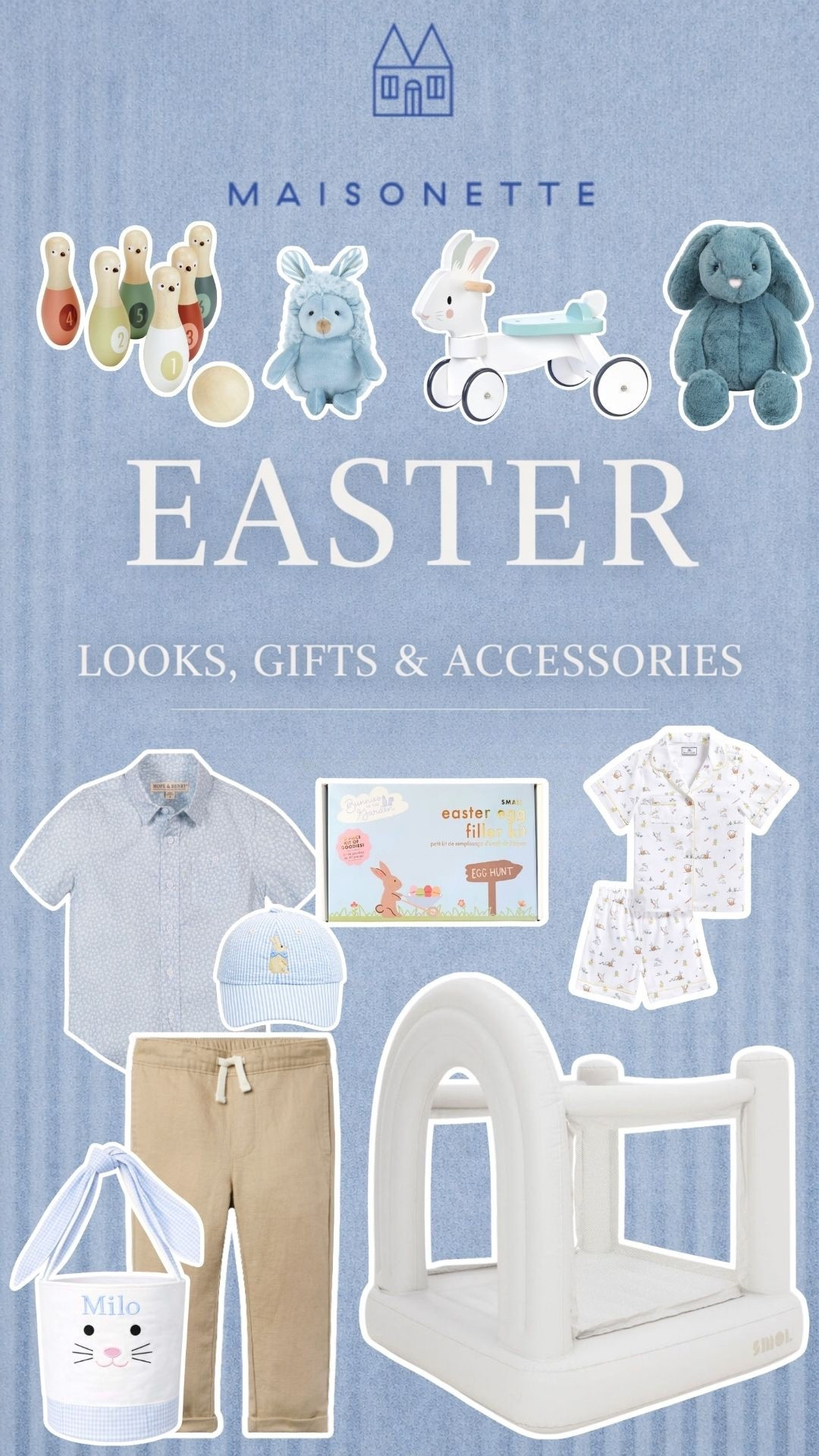Easter Looks, Gifts & Accessories from MAISONETTE. 

#eastergifts #easterbasket #easterbaskets #girleaster #easter #gifts #giftsforgirls #springfinds #spring #giftsforkids #easterideas