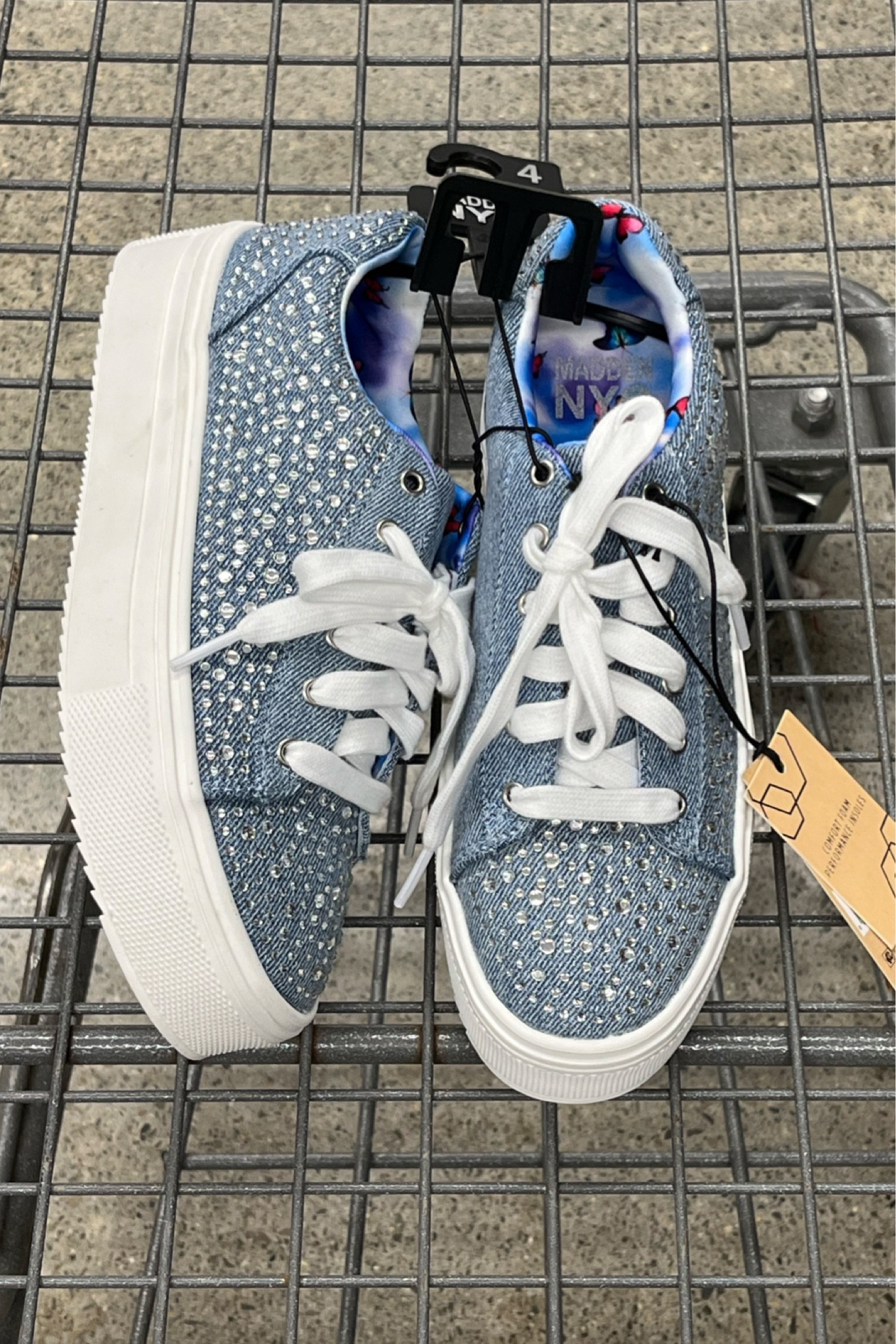 Blue sparkly sneakers at Walmart for girls. Cute for a flower girl or wedding guest at a dressy casual wedding. 

#LTKParties #LTKFamily #LTKKids