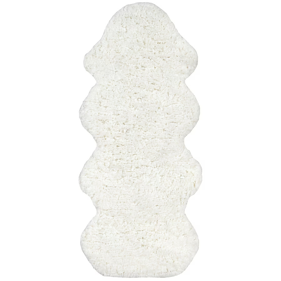 nuLOOM Sheepskin 2 x 4 (ft) Tufted Polyester Natural Irregular Indoor Area rug | Lowe's