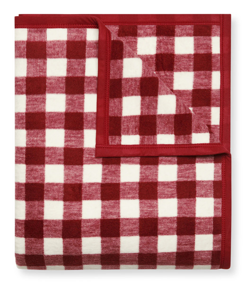 Cozy Gingham Rosewood Blanket | ChappyWrap