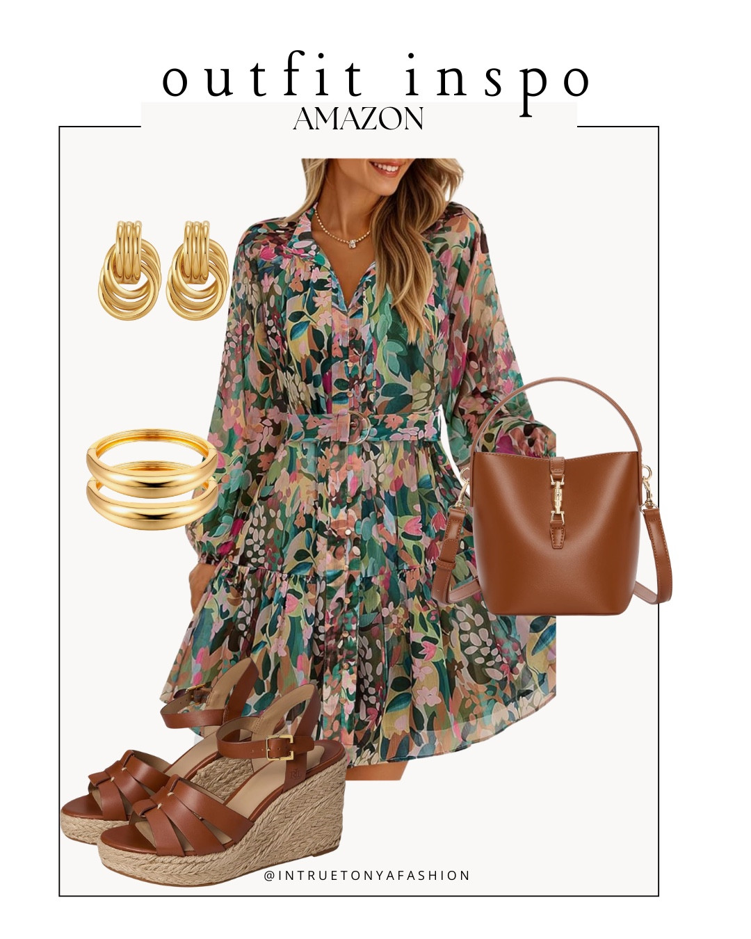 Long sleeve summer floral dress with brown wedge heels, brown purse, and gold jewelry 





 wedding guest dresses, amazon wedding guest outfit, Amazon dress, summer dress, floral dress, Amazon dresses for summer, summer workwear, summer dress, late summer dress, early fall dress,

#LTKSeasonal #LTKWorkwear #LTKSaleAlert