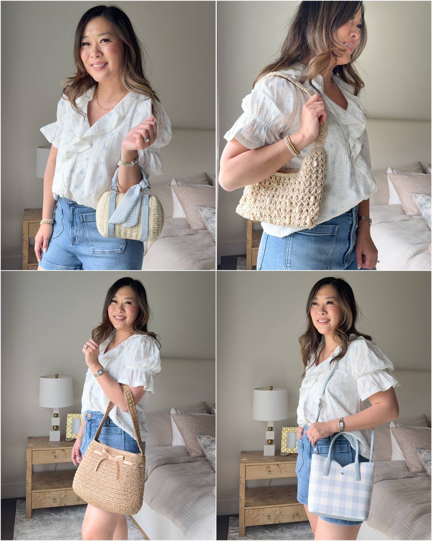 These Kohl’s Summer bags from the Lauren Conrad line are SO fun!!! And under $50!!!
Top: Small
Shorts: 8