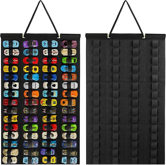 Hanging Storage Organizer for Hot Wheels,Felt Display Case for Hot Wheels Matchbox cars,Wall-Moun... | Amazon (US)