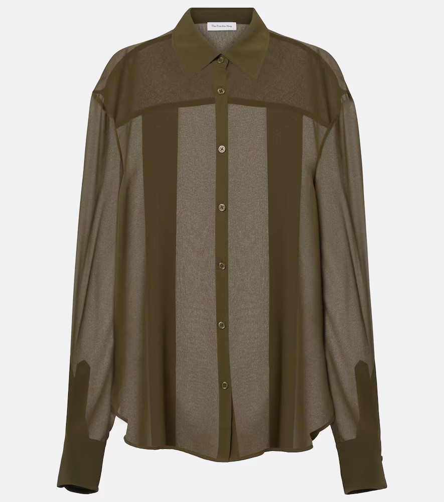 The Frankie Shop Peri georgette shirt | Mytheresa (US/CA)