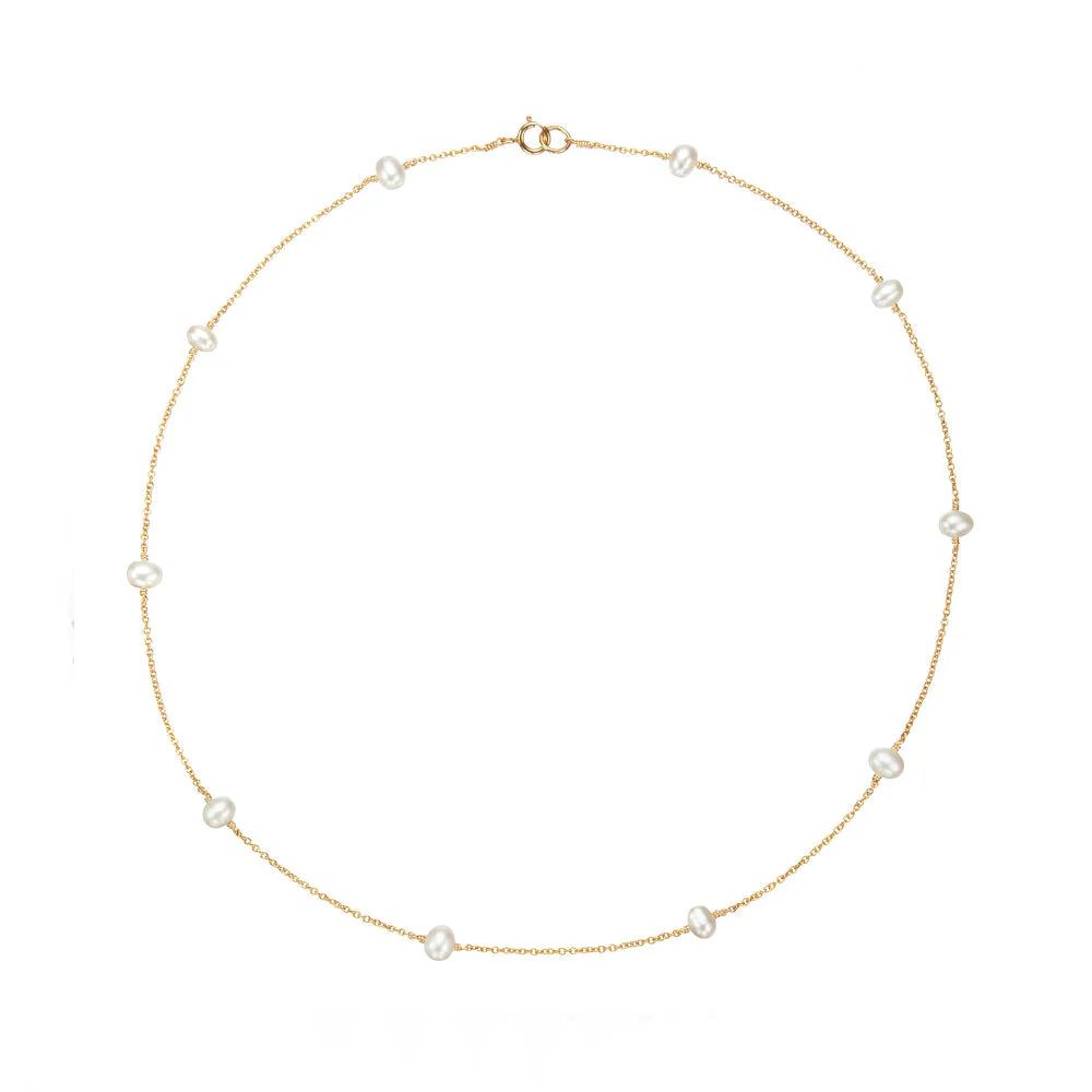 Gold Ten Pearl Choker | Lily & Roo