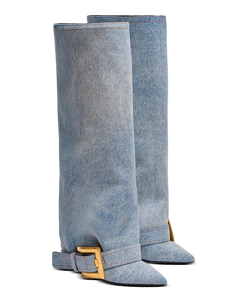 Balmain Women's Anthem Denim Boots | Bloomingdale's (US)