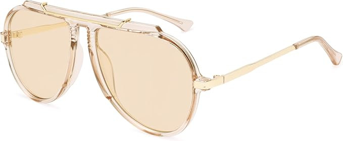 SOJOS Retro Oversized 70s 90s Aviator Sunglasses for Women Men Trendy Vintage Square Sun Glasses ... | Amazon (US)