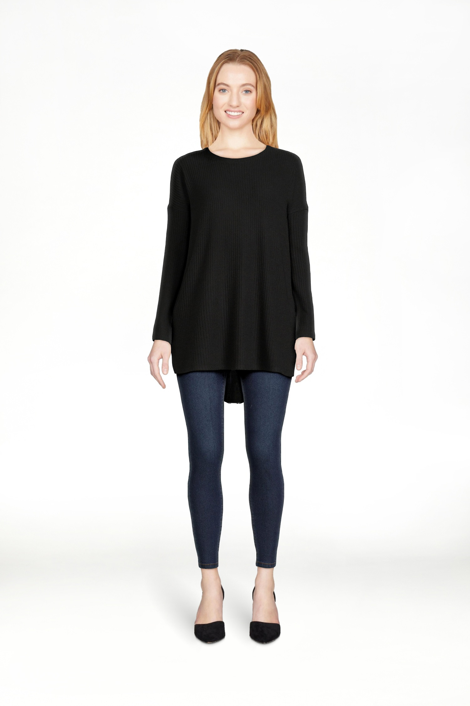Time and Tru Women's Ribbed Tunic Top, Sizes S-XXXL | Walmart (US)