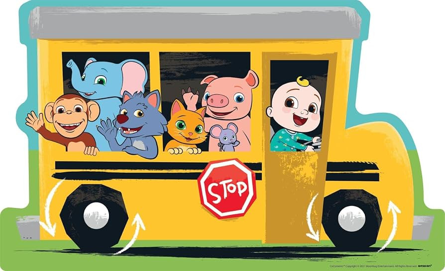 Party City Cocomelon School Bus Cardboard Cutout, Freestanding Decoration, Party Supplies, 1 Count,  | Amazon (US)