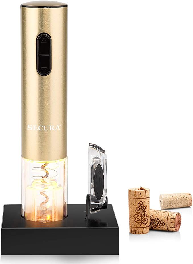 Amazon.com: Secura Electric Wine Opener, Automatic Electric Wine Bottle Corkscrew Opener with Foi... | Amazon (US)