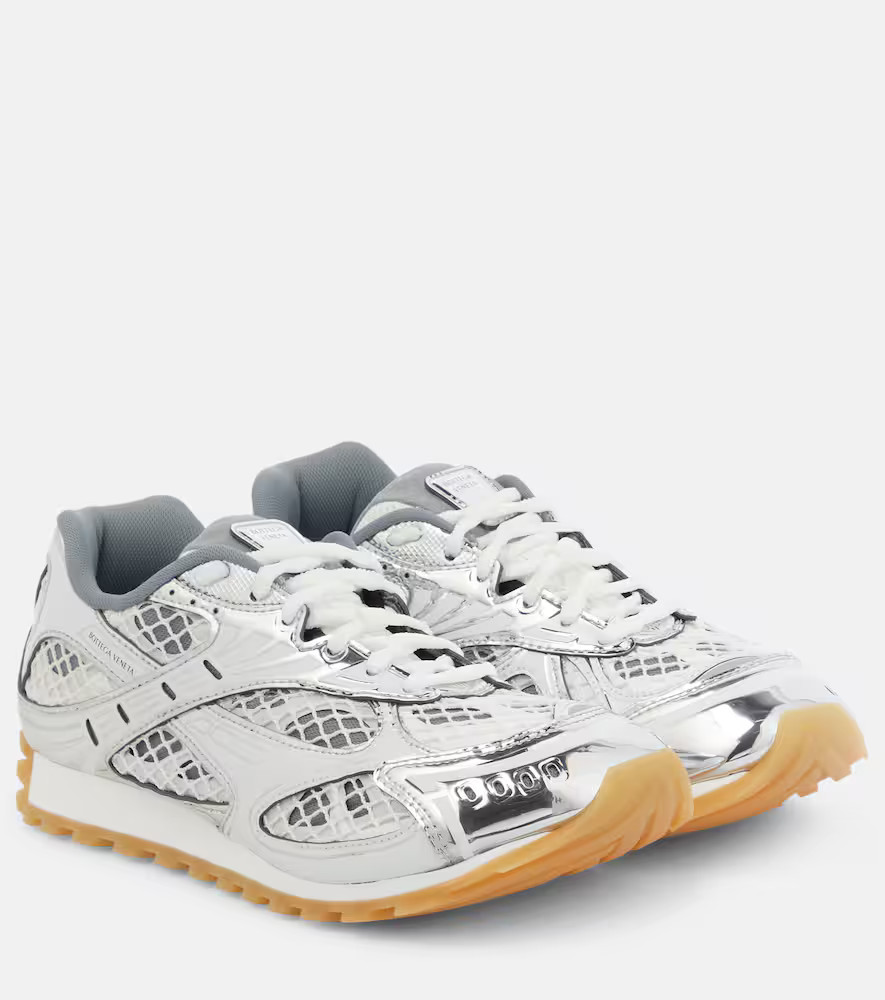 Bottega Veneta Orbit metallic sneakers | Mytheresa (UK)