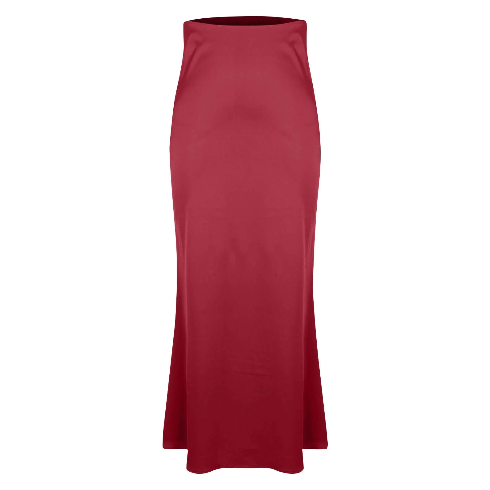 Mgmyaa Womens Satin Silk Maxi Skirts Invisible zipper Flared Casual A-Line Long Skirt for Women | Walmart (US)