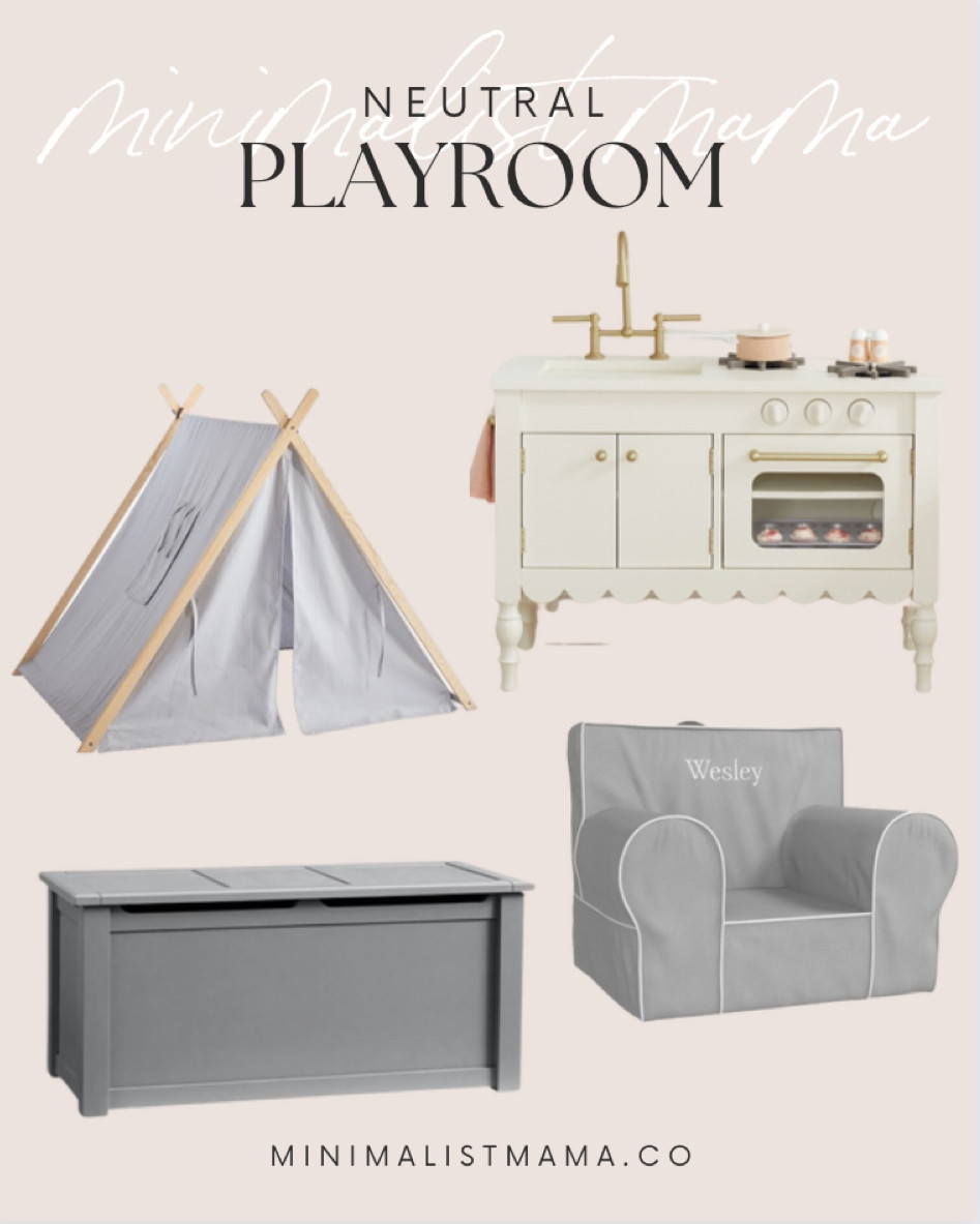 Playroom accessories include neutral play kitchen, neutral kids play tent, neutral wood toy box, and neutral anywhere kids chair.

Playroom decor, neutral playroom, playroom accessories, minimalist playroom, kids playroom

#LTKfamily #LTKhome #LTKkids